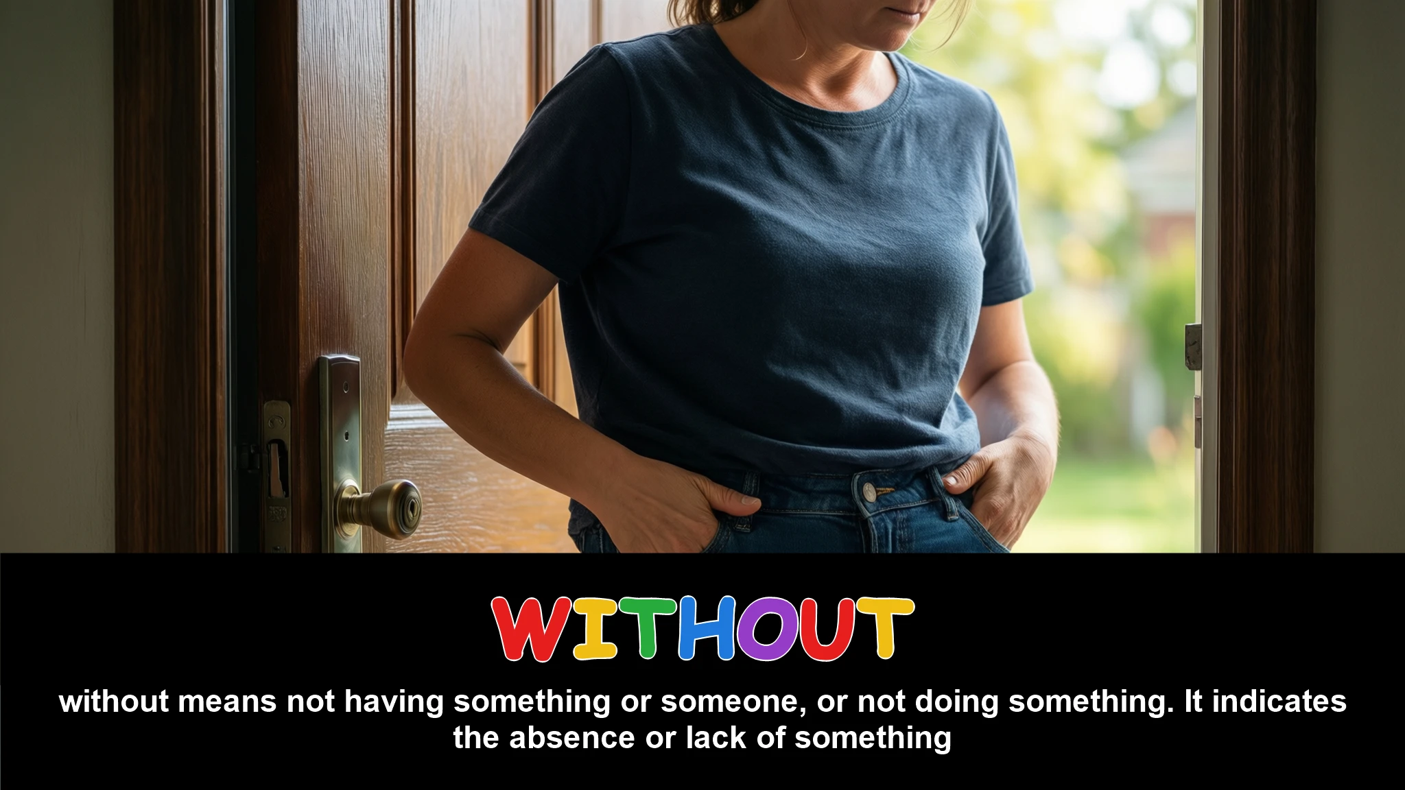 English Illustration for without